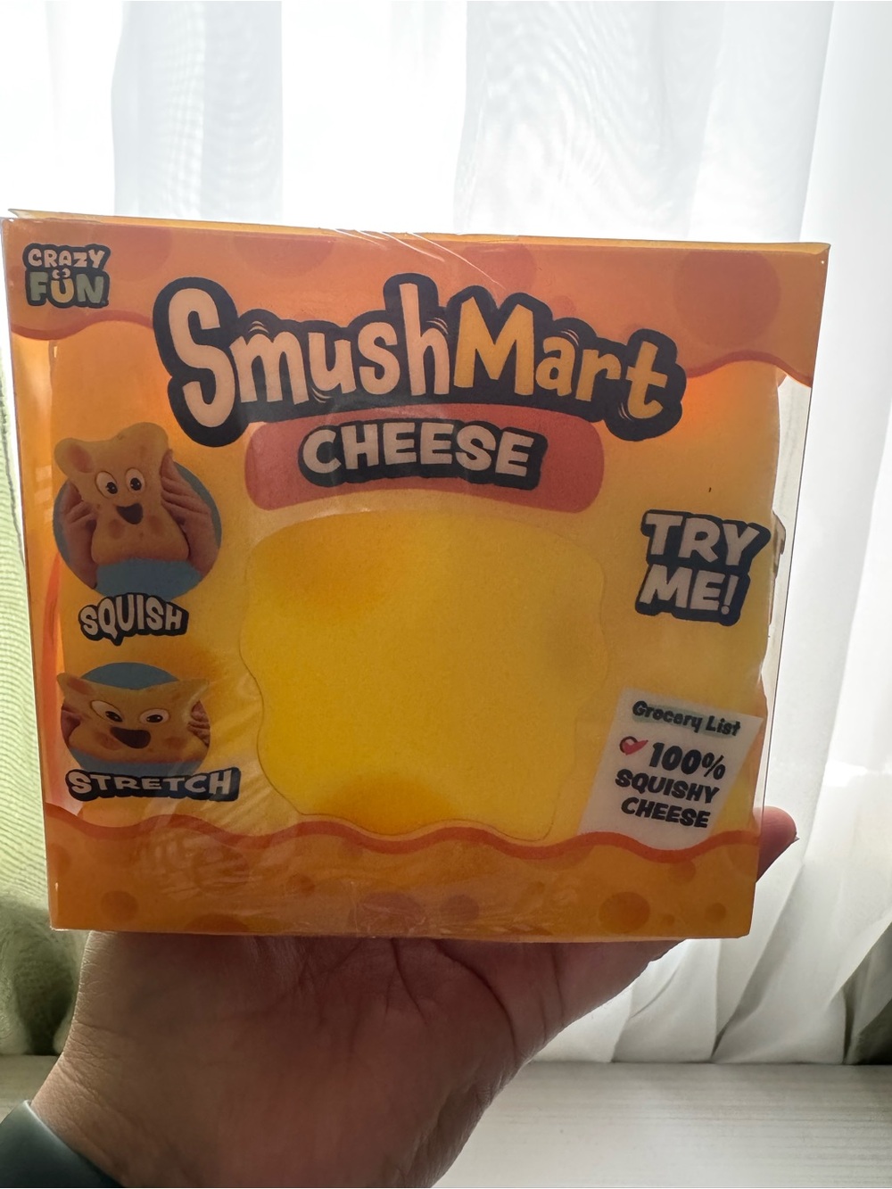 SmushMart Cheese Squishy Toy - Yellow